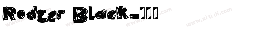Rodger Black字体转换